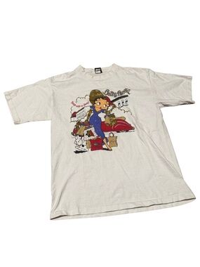 Betty Boop RARE VINTAGE 1995 White Glitter shopping T Shirt